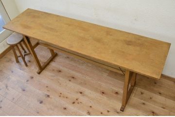 アンティーク家具　★1960〜70年代　古い工場の作業台9　(テーブル、机)
