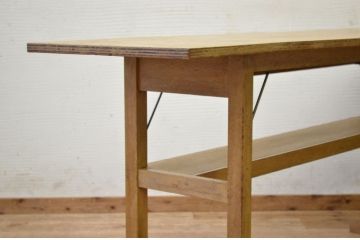 アンティーク家具　★1960〜70年代　古い工場の作業台9　(テーブル、机)