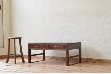 アンティーク家具　引き出し付きアンティーク文机(テーブル)2