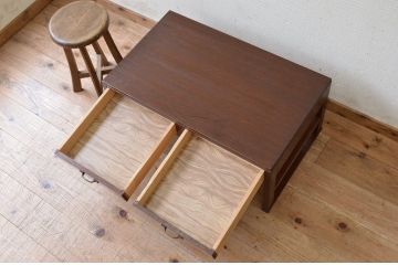 アンティーク家具　引き出し付きアンティーク文机(テーブル)2