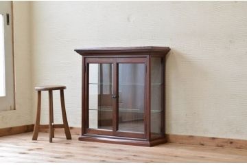 極上美品!三面ガラスアンティークガラスケース