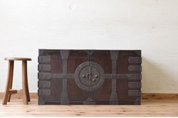 アンティーク家具　古民具　骨董　江戸時代　観音開き時代箪笥ローボード(ローチェスト)