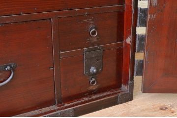 アンティーク家具　古民具　骨董　江戸時代　観音開き時代箪笥ローボード(ローチェスト)