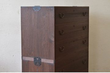 アンティーク家具　☆古い桐材の二段重ね箪笥(桐箪笥、桐たんす)