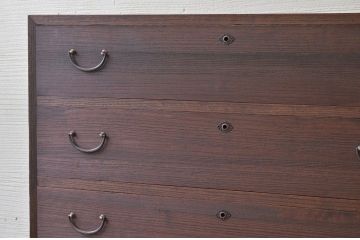アンティーク家具　☆古い桐材の二段重ね箪笥(桐箪笥、桐たんす)