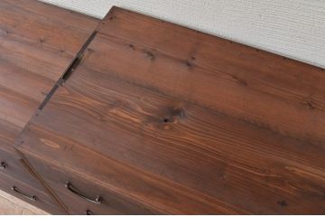 アンティーク家具　☆古い桐材の二段重ね箪笥(桐箪笥、桐たんす)