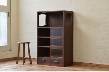 アンティーク家具　珍品!変わり型アンティーク収納棚