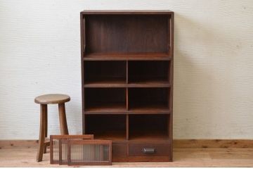 アンティーク家具　珍品!変わり型アンティーク収納棚