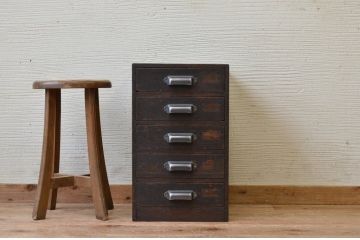 アンティーク家具　使い込まれたアンティーク小引き出し