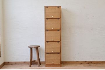 アンティーク家具　古材を使って製作したパタパタ収納棚4　(下駄箱)