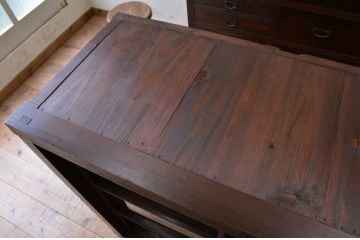 アンティーク家具　明治〜大正　二段重ね引き出し収納棚(薬箪笥)