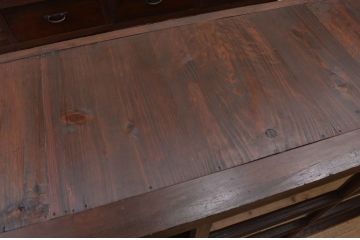 アンティーク家具　明治〜大正　二段重ね引き出し収納棚(薬箪笥)