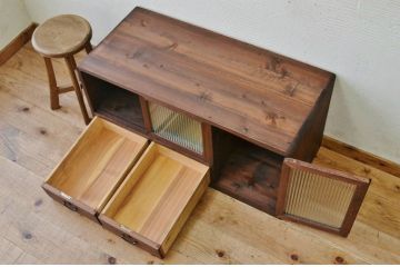 極上美品!モールガラスアンティークローボード