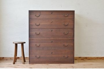 アンティーク家具　☆古民具　骨董　二段重ねシンプルな箪笥(チェスト)