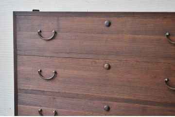 アンティーク家具　☆古民具　骨董　二段重ねシンプルな箪笥(チェスト)