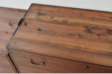 アンティーク家具　☆古民具　骨董　二段重ねシンプルな箪笥(チェスト)