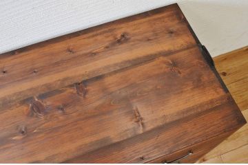 アンティーク家具　☆古民具　骨董　二段重ねシンプルな箪笥(チェスト)