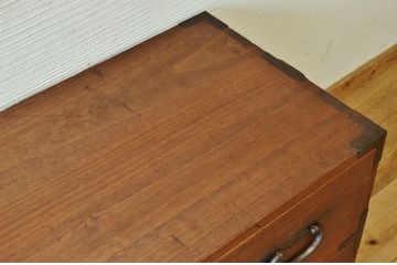 アンティーク家具　☆古民具　骨董　二段重ねシンプルな時代箪笥