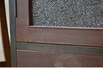 アンティーク家具　ダイヤガラスアンティーク本箱