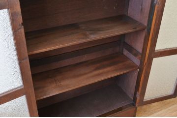 アンティーク家具　ダイヤガラスアンティーク本箱