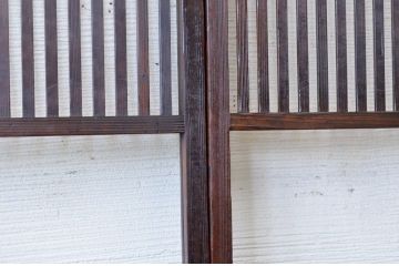 古民具　骨董　シックな格子戸3枚セット