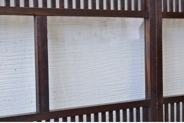古民具　骨董　シックな格子戸3枚セット