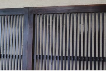 古民具　骨董　味のある格子戸4枚セット1