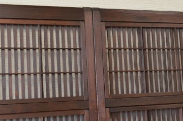 ★古民具　骨董　美しい格子戸2枚セット