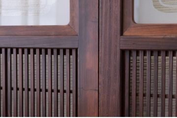 古民具　骨董　桟の細かな極上格子戸4枚セット