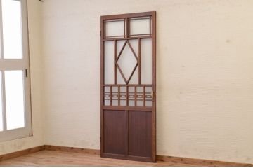 ★古い喫茶店のダイヤガラスアンティークドア　(扉)