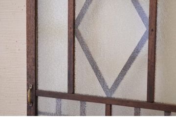 ★古い喫茶店のダイヤガラスアンティークドア　(扉)
