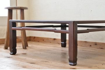 アンティーク家具　古民具　骨董　古い唐木の座卓(テーブル)