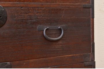アンティーク家具　☆素敵な雰囲気!古い木の二段重ね時代箪笥