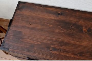 アンティーク家具　☆素敵な雰囲気!古い木の二段重ね時代箪笥