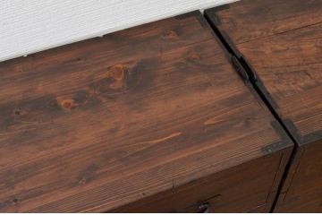 アンティーク家具　☆素敵な雰囲気!古い木の二段重ね時代箪笥