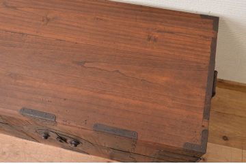 アンティーク家具　☆明治時代　総桐観音開き時代箪笥(桐箪笥、桐たんす)