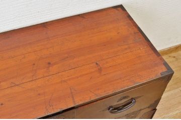 アンティーク家具　古民具　骨董　味のある二本松箪笥ローボード1