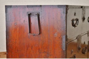 アンティーク家具　古民具　骨董　味のある二本松箪笥ローボード1