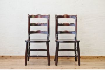中古　日向民芸ダイニングチェア2脚セット2