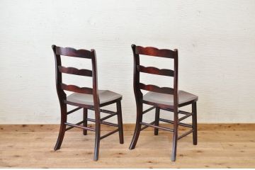 中古　日向民芸ダイニングチェア2脚セット2