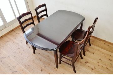 中古　日向民芸ダイニングチェア2脚セット2