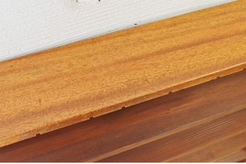 アンティーク家具　古い木の薄型アンティーク飾り棚(本棚、陳列棚)2
