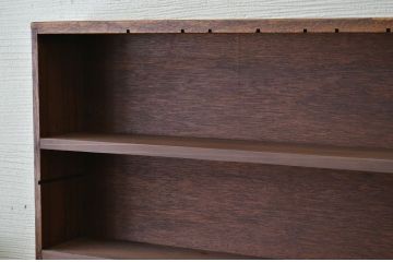 アンティーク家具　古い木の薄型アンティーク飾り棚(本棚、陳列棚)3