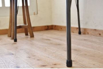 アンティーク家具　☆天板無垢材鉄脚テーブル(作業台)3