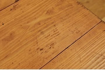 アンティーク家具　☆天板無垢材鉄脚テーブル(作業台)6