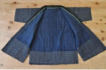 ○古い木綿着物5枚セット1　絣古布材料
