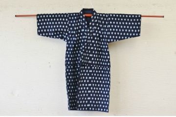 ○古い木綿着物5枚セット1　絣古布材料