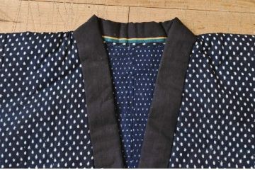 ○古い木綿着物5枚セット1　絣古布材料
