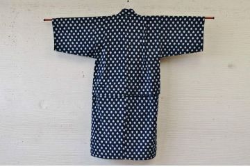 ○古い木綿着物5枚セット2　絣古布材料