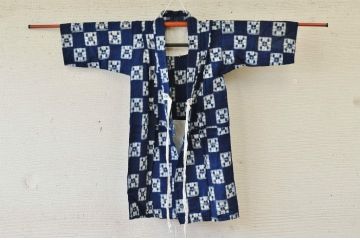 ○古い木綿着物5枚セット2　絣古布材料